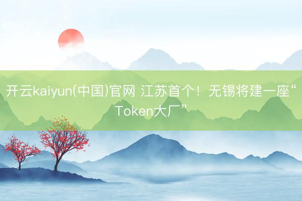 开云kaiyun(中国)官网 江苏首个！无锡将建一座“Token大厂”