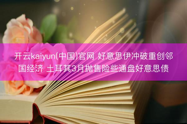开云kaiyun(中国)官网 好意思伊冲破重创邻国经济 土耳其3月抛售险些通盘好意思债